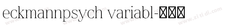 eckmannpsych variabl字体转换